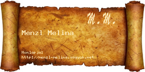 Menzl Melina névjegykártya